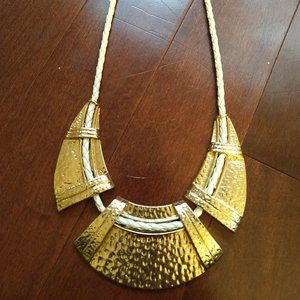 Gold statement necklace